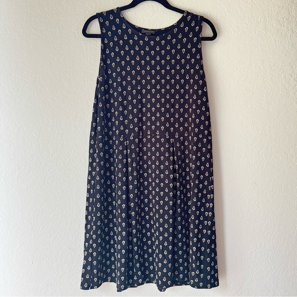 J.Jill Wearable Collection Black Printed Dress Size M